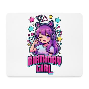 Geburtstagsmädchen Koreanischer Pop Geburtstag K-Pop - Mousepad (Querformat) - Weiß - Vorne