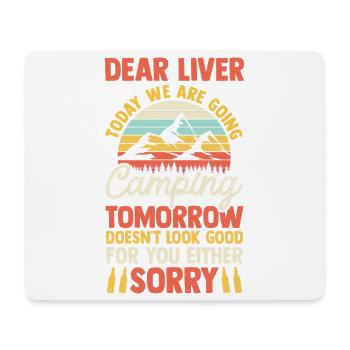 Camping Bonfire Camp Life Forest Camper - Mousepad (Querformat) - Weiß - Vorne