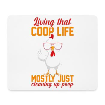Farmer Rooster Flock Poultry Chicken - Mousepad (Querformat) - Weiß - Vorne