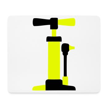 Bicycle Air Pump Graphic - Mouse Pad (horizontal) - white - Front