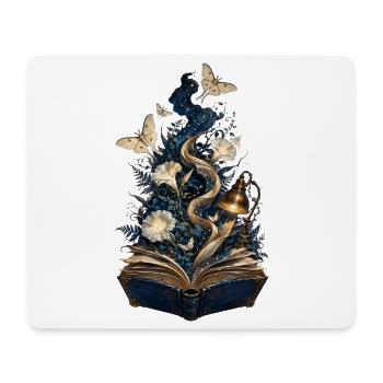 Buch der Sternennächte und Blumen - Mousepad (Querformat) - Weiß - Vorne