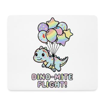 Dino-Mite Flug: Regenbogenballons - Mousepad (Querformat) - Weiß - Vorne