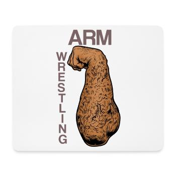 Arm Wrestling Vintage Kraftarm - Mouse Pad (horizontal) - white - Front