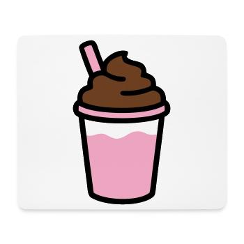 Iced Coffee Smoothie Logo - Mouse Pad (horizontal) - white - Front