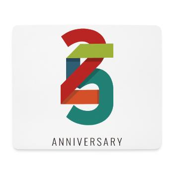 25 Years – Modern Anniversary Design - Mouse Pad (horizontal) - white - Front