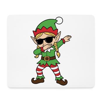 Lutin Dab Noël Chic - Tapis de souris (format paysage) - blanc - Devant