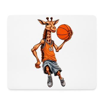 Giraffe Basketball - Mousepad (Querformat) - Weiß - Vorne