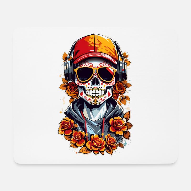 Sugar Skull - Mouse Pad (horizontal) - white
