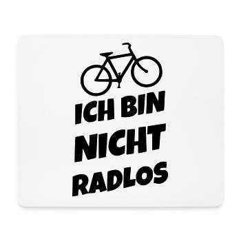 Ich bin nicht radlos - Mousepad (Querformat) - Weiß - Vorne