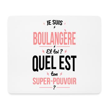 Super pouvoir - Boulangère - Tapis de souris (format paysage) - blanc - Devant