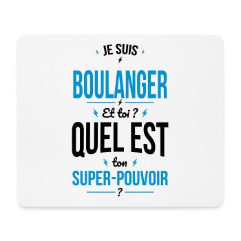 Super-pouvoir - Boulanger - Tapis de souris (format paysage) - blanc - Devant