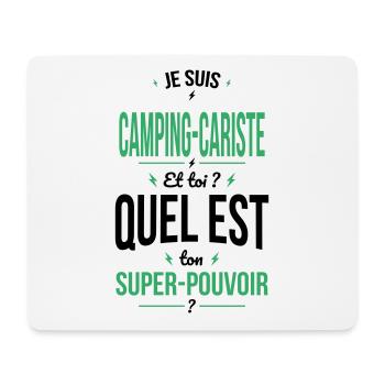 Je suis camping-cariste - Super-pouvoir - Tapis de souris (format paysage) - blanc - Devant