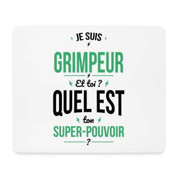 Je suis grimpeur - Super-pouvoir idée cadeau - Tapis de souris (format paysage) - blanc - Devant