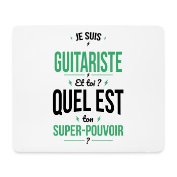 Je suis guitariste - Super-pouvoir cadeau guitare - Tapis de souris (format paysage) - blanc - Devant