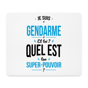 Je suis gendarme - Super-pouvoir - Tapis de souris (format paysage) - blanc - Devant