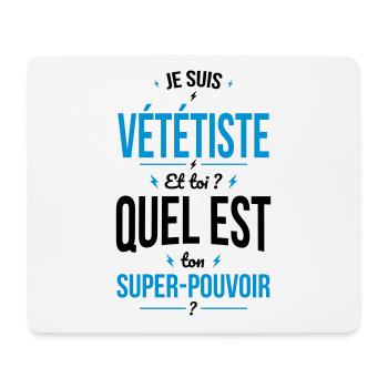 Je suis vététiste - Super-pouvoir - Tapis de souris (format paysage) - blanc - Devant
