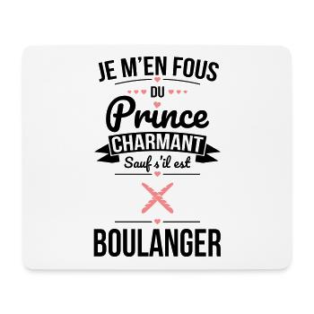 Fous du prince charmant sauf s'il est boulanger - Tapis de souris (format paysage) - blanc - Devant