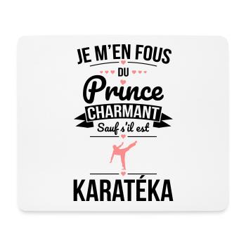 Fous du prince charmant sauf s'il est karatéka - Tapis de souris (format paysage) - blanc - Devant