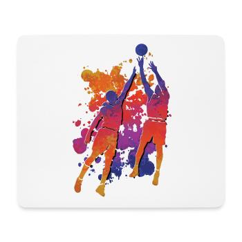 Basketballspieler Bunte Farbe Slam Dunk Sport - Mousepad (Querformat) - Weiß - Vorne