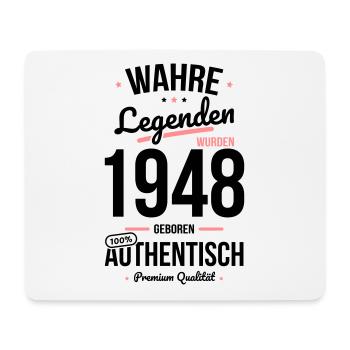 75. Geburtstag - Legenden wurden 1948 - Mousepad (Querformat) - Weiß - Vorne