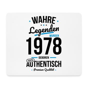 45. Geburtstag - Legenden wurden 1978 - Mousepad (Querformat) - Weiß - Vorne