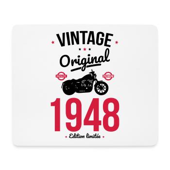 Birthday 75 years - Vintage 1948 Original - Mouse Pad (horizontal) - white - Front