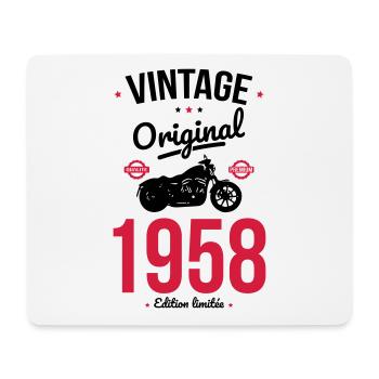 Birthday 65 years - Vintage 1958 Original - Mouse Pad (horizontal) - white - Front