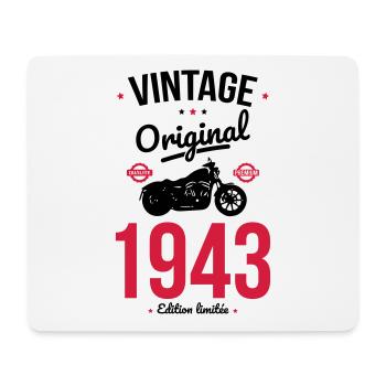 81 Year Anniversary - Vintage 1943 Original - Mouse Pad (horizontal) - white - Front