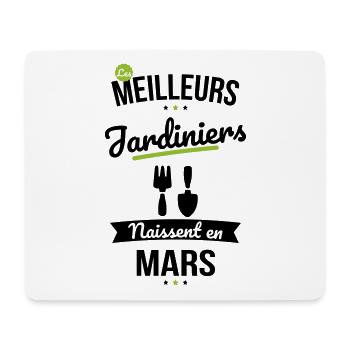 Les meilleurs jardiniers naissent en Mars - Tapis de souris (format paysage) - blanc - Devant