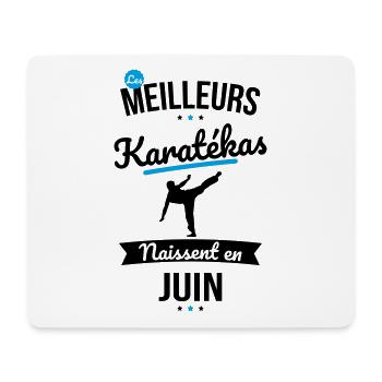 Les meilleurs karatékas naissent en Juin - Tapis de souris (format paysage) - blanc - Devant