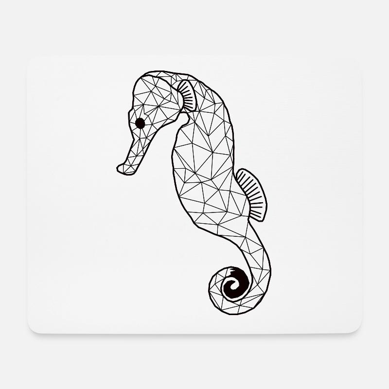 Seahorsee GeomeTRIX - Mousepad (Querformat) - Weiß