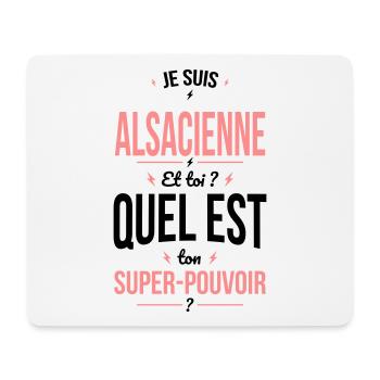 Je suis Alsacienne - Super-pouvoir - Cadeau Humour - Tapis de souris (format paysage) - blanc - Devant