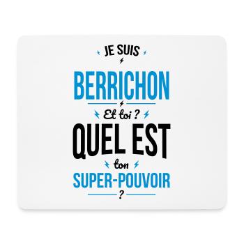Je suis Berrichon - Super-pouvoir - Cadeau Humour - Tapis de souris (format paysage) - blanc - Devant