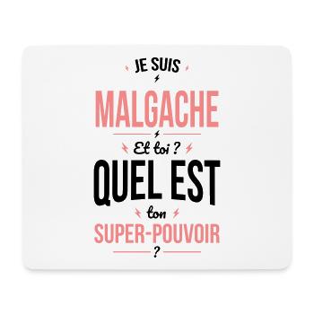 Je suis Malgache - Super-pouvoir - Cadeau Humour - Tapis de souris (format paysage) - blanc - Devant
