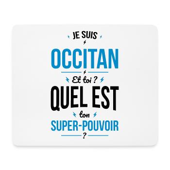 Je suis Occitan - Super-pouvoir - Cadeau Humour - Tapis de souris (format paysage) - blanc - Devant