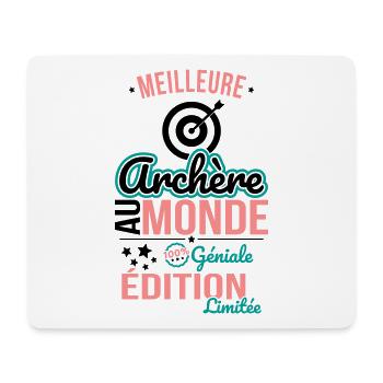 Meilleure Archère au monde - 100% géniale - Tapis de souris (format paysage) - blanc - Devant