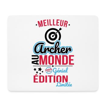 Meilleur Archer au monde - 100% génial - Tapis de souris (format paysage) - blanc - Devant
