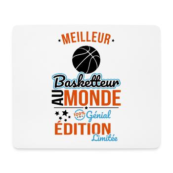Meilleur Basketteur au monde - 100% génial - Tapis de souris (format paysage) - blanc - Devant