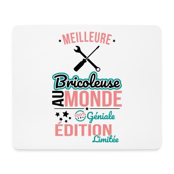 World's Best Handywoman - 100% Awesome - Mouse Pad (horizontal) - white - Front