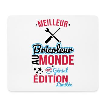 World's Best Handyman – 100% Awesome - Mouse Pad (horizontal) - white - Front