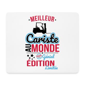 World's Best Forklift Operator - 100% Awesome - Mouse Pad (horizontal) - white - Front