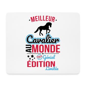 Best Rider in the World - 100% Awesome - Mouse Pad (horizontal) - white - Front