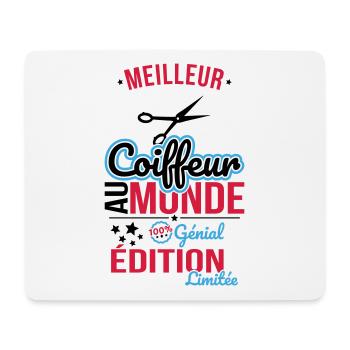 Der beste Friseur der Welt - 100% genial - Mousepad (Querformat) - Weiß - Vorne