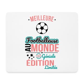 Beste Fußballerin der Welt - 100% Awesome - Mousepad (Querformat) - Weiß - Vorne