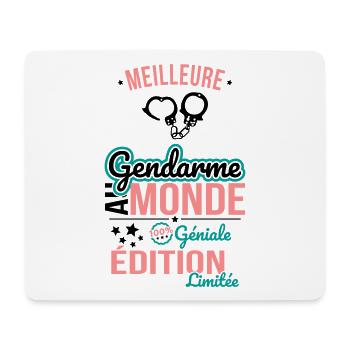 Bester Polizist der Welt - 100% Awesome - Mousepad (Querformat) - Weiß - Vorne