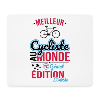 Bester Radfahrer der Welt - 100% genial - Mousepad (Querformat) - Weiß - Vorne