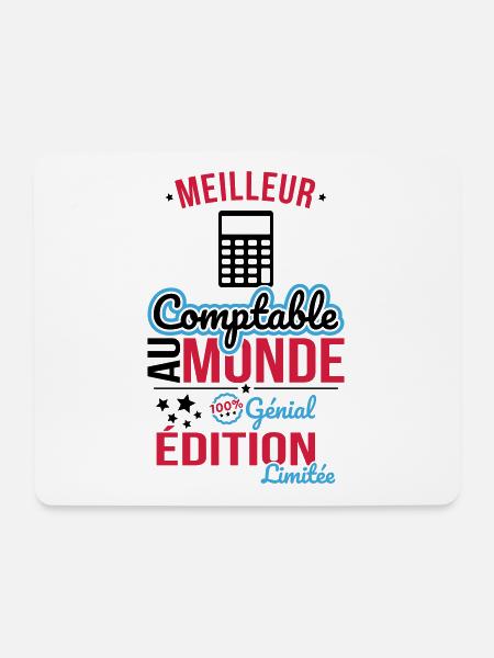 Meilleur Comptable au monde - 100% génial - Tapis de souris (format paysage) - blanc