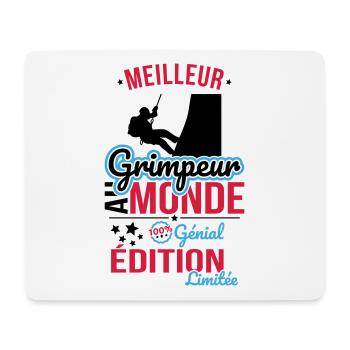 Meilleur Grimpeur au monde - 100% génial - Tapis de souris (format paysage) - blanc - Devant