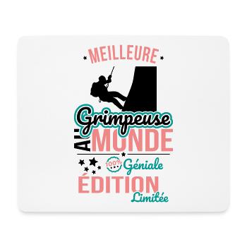 Meilleure Grimpeuse au monde - 100% géniale - Tapis de souris (format paysage) - blanc - Devant