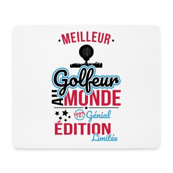 World's Best Golfer - 100% Awesome - Mouse Pad (horizontal) - white - Front